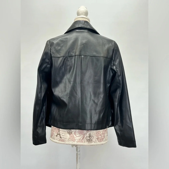 CHASER Black faux leather waterfall jacket size‎ S - Picture 6 of 12